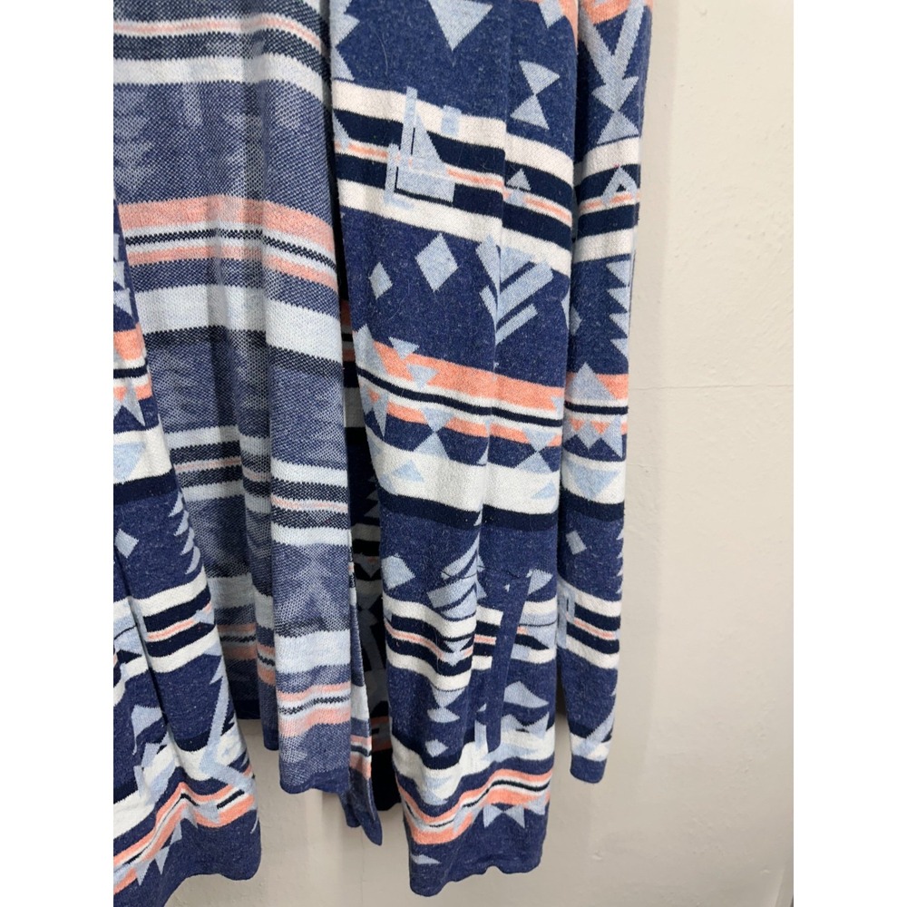 Lands' End Cardigan Womens 2X Multi Southwestern Native Lightweight Open Front - Picture 6 of 12